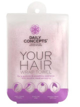 Daily Concepts Your Hair Wrap Towel, Pink, Anti-Frizz, Quick Dry - £12.74 GBP