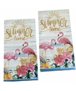 Flamingo Paper Hand Towels Guest Napkins Bath 26 pk Set of 2 Summer Time... - $19.57