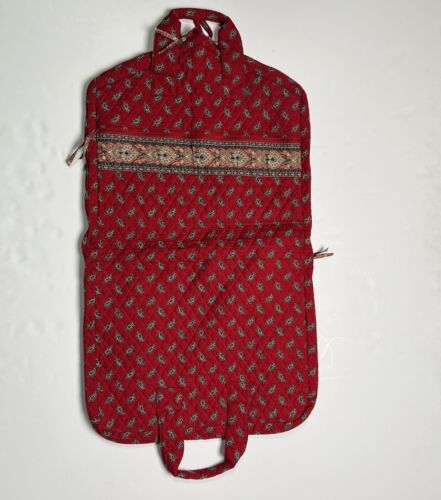 Vera Bradley Red Fall 1991 Garment Bag Made in USA Large Double Zip - £57.01 GBP