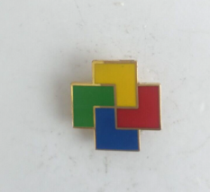 Vintage Color Block Plus Sign Lapel Hat Pin - £5.04 GBP