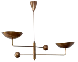 Mid-Century Modern Raw Brass Sputnik Chandelier Curved Umbrella Elegant-
show... - £303.16 GBP