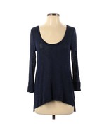 Soft Joie Sweater Womens Size XS Navy Blue Knit Blouse Top 3/4 Sleeve Hi... - $13.35 CAD