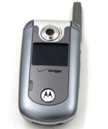 MOTOROLA FLIP PHONE SERIES E815 - SILVER VERIZON CELLULAR PHONE - £15.55 GBP