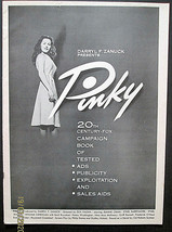 ETHEL WATERS,JEANNE CRAIN.DIR:ELIA KKAZAN:: (PINKY) ORIG,1949 MOVIE PRES... - £155.69 GBP