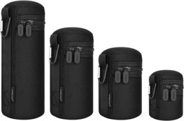 Arvok Lens Pouch Set, Water Resistant Protective Lens Cases For Dslr, Panasonic - £27.71 GBP
