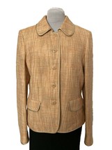 Ellen Tracy Tweed Blazer, Size 8, Pockets, Long Sleeves - £12.44 GBP