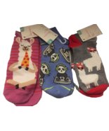 NEW Xhillaration Panda DJ Pizza Llama &amp; Rosie Llama Low Cut Socks - Size... - $16.36 CAD