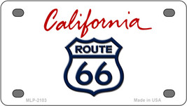Route 66 Shield California Novelty Mini Metal License Plate Tag - £11.92 GBP
