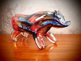 Murano-Style Glass Bear Sculpture - £230.90 GBP