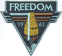 NASA Mercury 7 Freedom 1961 Shepard 1st Space Badge Iron On Embroidered Patch - £15.92 GBP+