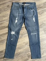 Just Black Boyfriend Skinny Jeans Medium Wash Distressed JB Womens Size ... - £13.07 GBP