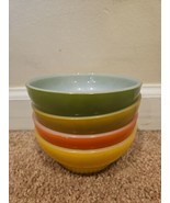 Set of 4 Anchor Hocking Fire King 5&#39;&#39; Cereal/Chili Bowls, Green, Orange,... - £26.26 GBP