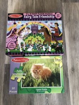 Melissa and Doug 2X3 Foot Fairytale Friendship Floor Puzzle And 30 Piece... - $9.85