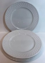 Oneida Wicker Set of 4 Stoneware Salad Plates - £31.53 GBP