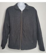 Vintage L Mens Abercrombie &amp; Fitch Gray Wool Blend Quilted Lined Bomber ... - £45.08 GBP