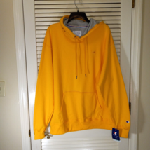 Champion Yellow Hoodie Size XL Athleticwear PowerBlend Sweatshirt Hood NEW - £31.42 GBP