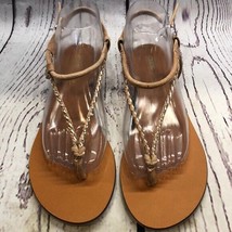 ASOS tan Nude gold suede sandals women’s size 7 - $21.03