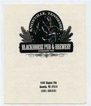 Blackhorse Pub &amp; Brewery Menu Kingston Pike Knoxville Tennessee - £13.98 GBP