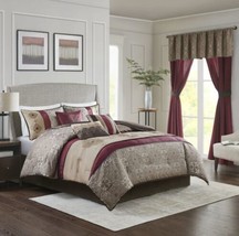 12 piece Madison Park Neyson Comforter Faux Silk-Traditional Luxurious Jacquard - $148.49