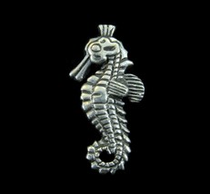 Handcrafted Solid 925 Sterling Silver Nautical/Ocean Seahorse Slide Pendant - £14.60 GBP