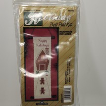 Vintage Cross Stitch Traditions Holiday Bell Pull Kit Gingerbread House Banner - $9.49