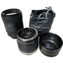 Quantaray 85-210mm F/3.8-4.7 Telephoto Lens Set With Auto 2X Converter &amp; Bag - £27.15 GBP