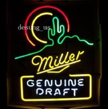 New Miller Genuine Draft Cactus Beer Lager Neon Sign 24&quot;x20&quot; - £198.72 GBP