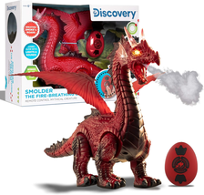 RC Dragon Smoke Large Dinosaur Toy W/Actual Smoke Breath Wing-Flapping Roarin - $114.06