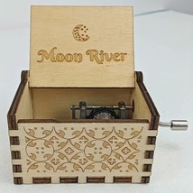 Engraved Wooden Musical Box Moon River Gift For Fathers Mothers Family Friends - £16.01 GBP
