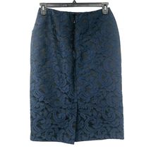 Coldwater Creek Lace Skirt Womens 8 Navy Black Used - £14.27 GBP