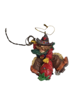 Country Western Rodeo Cowboy w Red Chilli Pepper Figure Christmas Ornament - $14.03