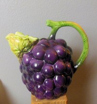 Grape Pitcher Hand Painted 6.5&quot; Haldon Group Made in Japan - £18.68 GBP