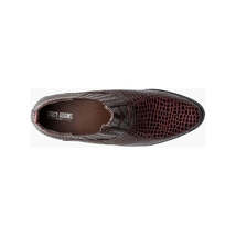 Stacy Adams Sandoval Cuban Heel Boot Croco print Burgundy 25666-601 image 4