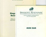 Swissotel Rheinpark Hotel Congress Centrum Room Service Menu Dusseldorf ... - $17.82