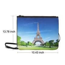 Eiffel Tower Paris France Nylon Slim Clutch Bag 10.43&quot;(L) x 13.78&quot; (H) - $24.00