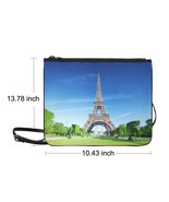 Eiffel Tower Paris France Nylon Slim Clutch Bag 10.43&quot;(L) x 13.78&quot; (H) - $32.60 CAD