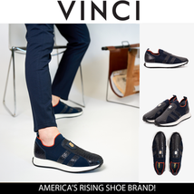 The Aslan Navy Knitted & Leather Men Sneaker image 11