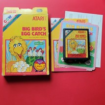 Big Bird&#39;s Egg Catch with Box Manual Overlay Atari 2600 7800 Game Cleaned Works - £37.94 GBP