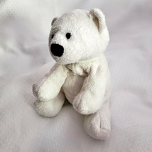 Ty Pluffies White Polar Teddy Bear Yellow Scarf Freezer Chills 2007 - $39.19