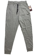 Perry Ellis America Men&#39;s Flag Embroidered Jogger Pants Stone Heather Gray-Small - £31.59 GBP