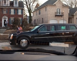 President Barack Obama in the Presidential limousine in Wash DC Photo Print - £6.90 GBP+