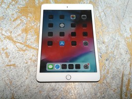 Apple iPad Mini 3 A1599 7.9&quot; 64GB WI-FI Gold Factory Reset Cracked Glass... - $38.02