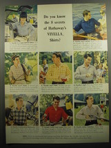 1957 Hathaway Shirts Ad - Do you know the 8 secrets of Hathaway&#39;s Viyella  - £14.50 GBP