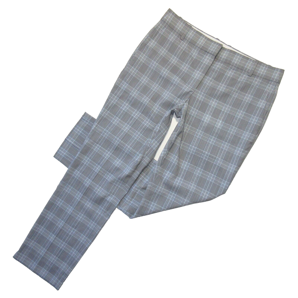 Primary image for NWT THEORY Straight Trouser in Maple Check Plaid Stretch Wool Pants 0