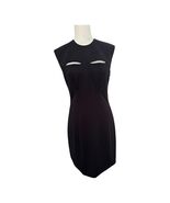 Deity New York Dress Women's 4 Black Sleeveless Sheath Cut Out Front - $85.49