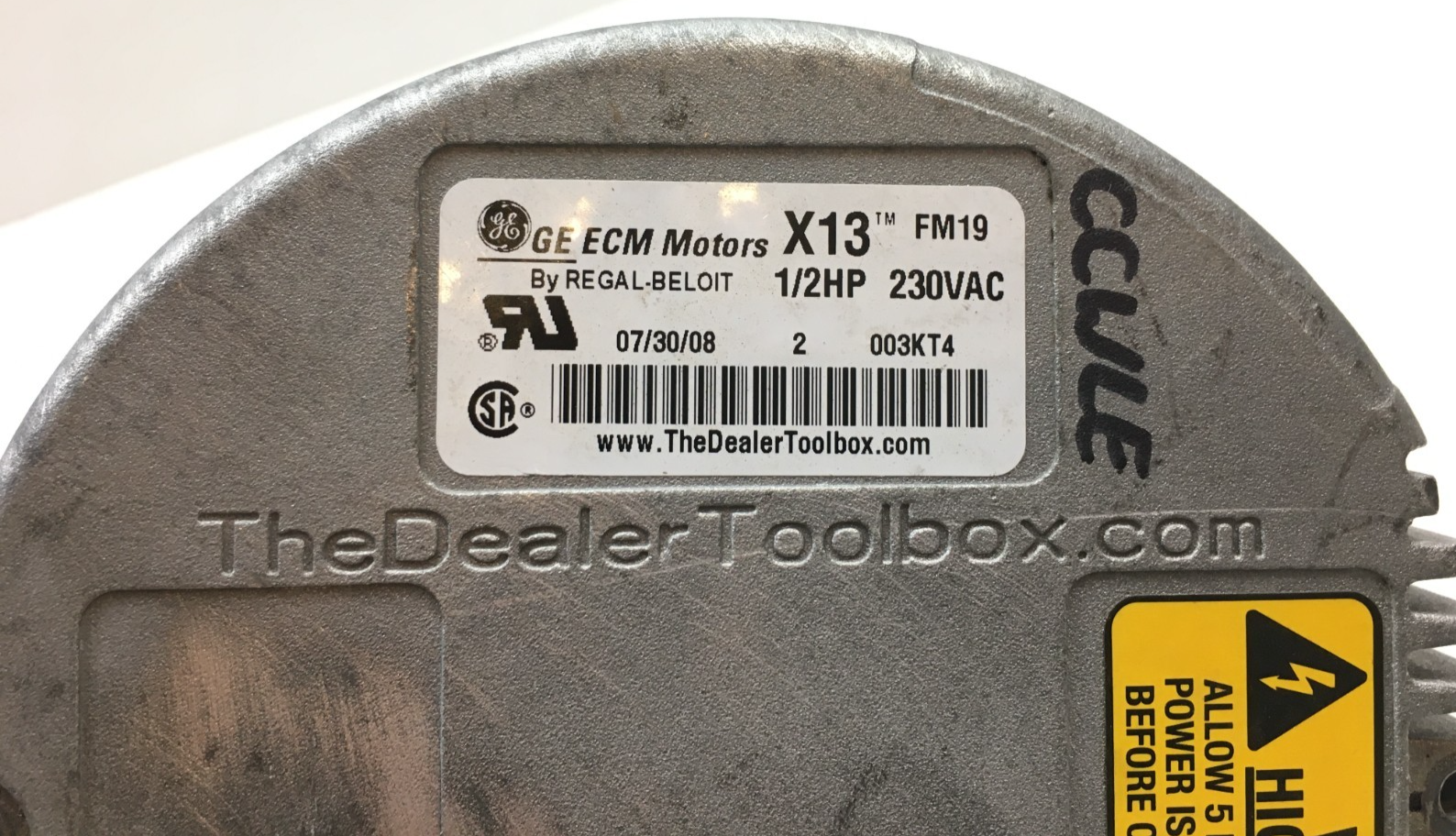 Genteq X13 FM19 Module only 1/2HP 230V CCW Lead End rotation used #W112 Item image 3