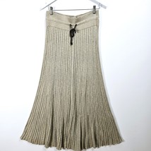 Free People Knitted Maxi Beige Skirt Size Medium NEW - £38.04 GBP