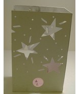 white candle holders for outside, stars imprint - $9.34