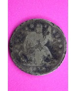 1838 P Seated Liberty Half Dime Exact Silver Coin Shown Low Grade Smashe... - $19.99