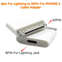 8 Pin Female to 30 Pin Male Adapter for iPhone 4/4S iPod Touch 4 - £6.35 GBP